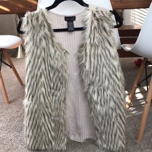 Faux fur vest